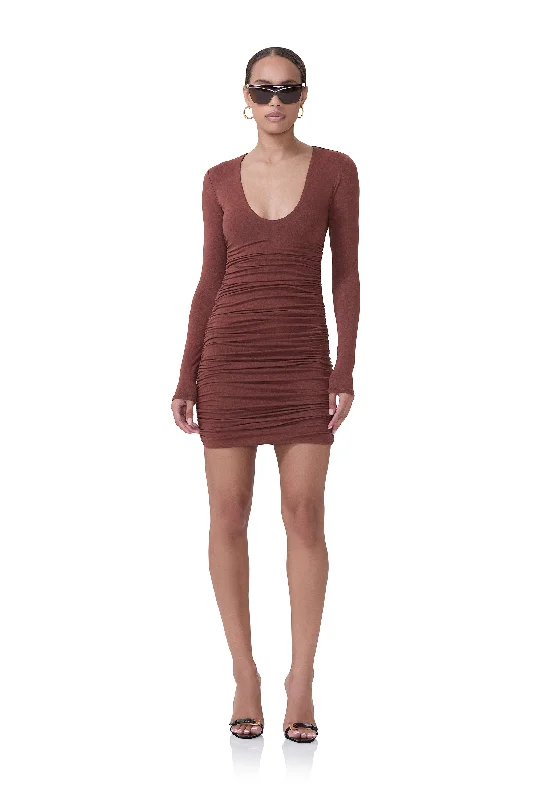 Wardrobe Update Afton Mini Dress - Cocoa