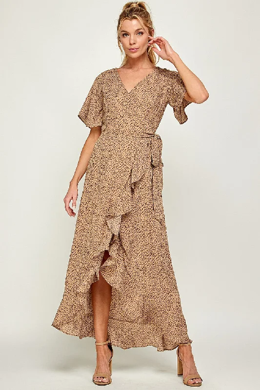 Exclusive Sale Long Animal Print Maxi Dress