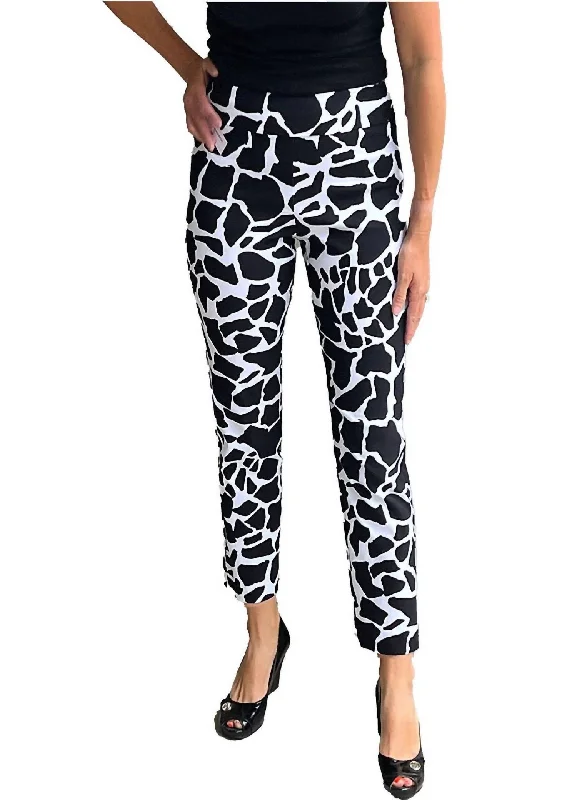 Trendy Fashion for Women Rocks Pull On Pant In Black/white