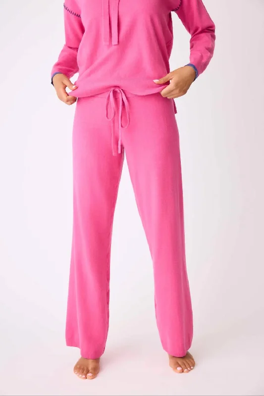 Chic Urban Fashion Look Sweater Weather Lounge Pants In Fuchsia