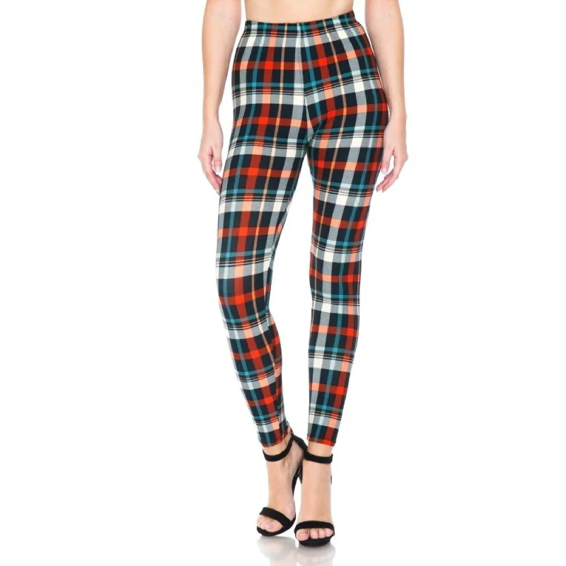 Save Big Multi Printed, High Waisted, Leggings With An Elasticized Waist Band