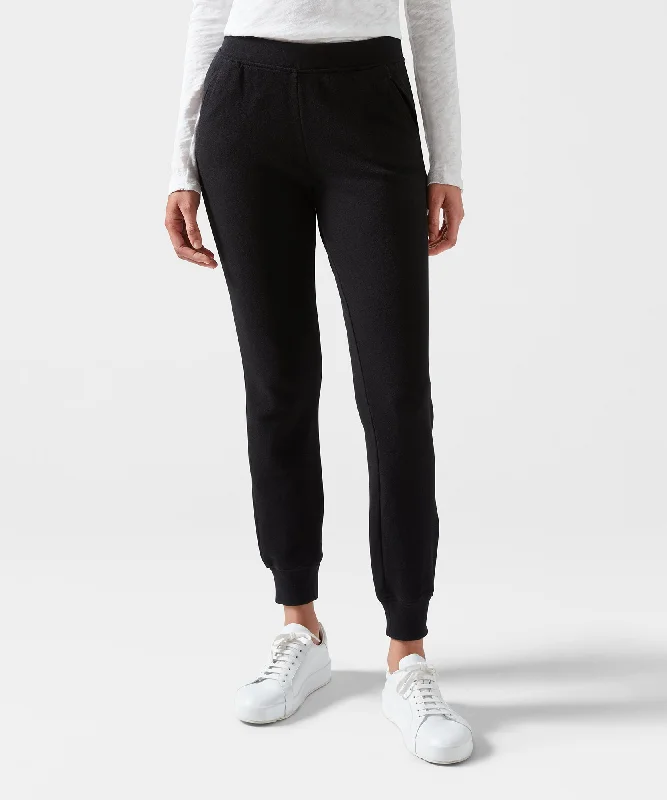 Elegant Style French Terry Sweatpants - Black