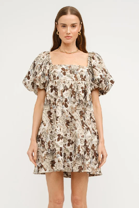 Summer Splash Sale Forever Fall Puff Sleeve Mini Dress