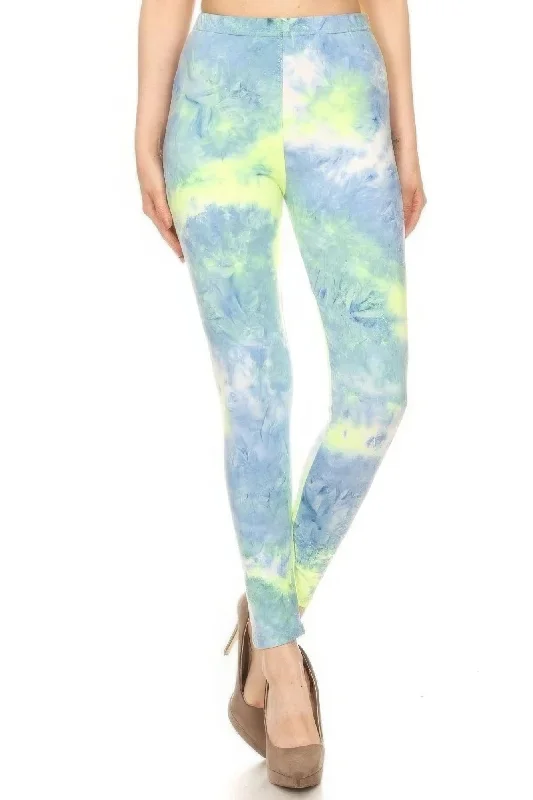 Exclusive Sale Tie Dye Printed, Full Length, High Waisted Leggings