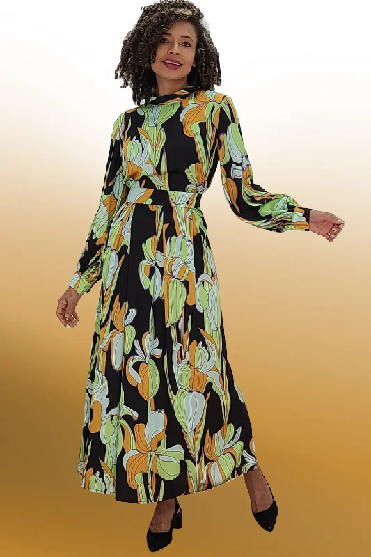 Luxury Fashion Long Sleeve High Neck Maxi Dress