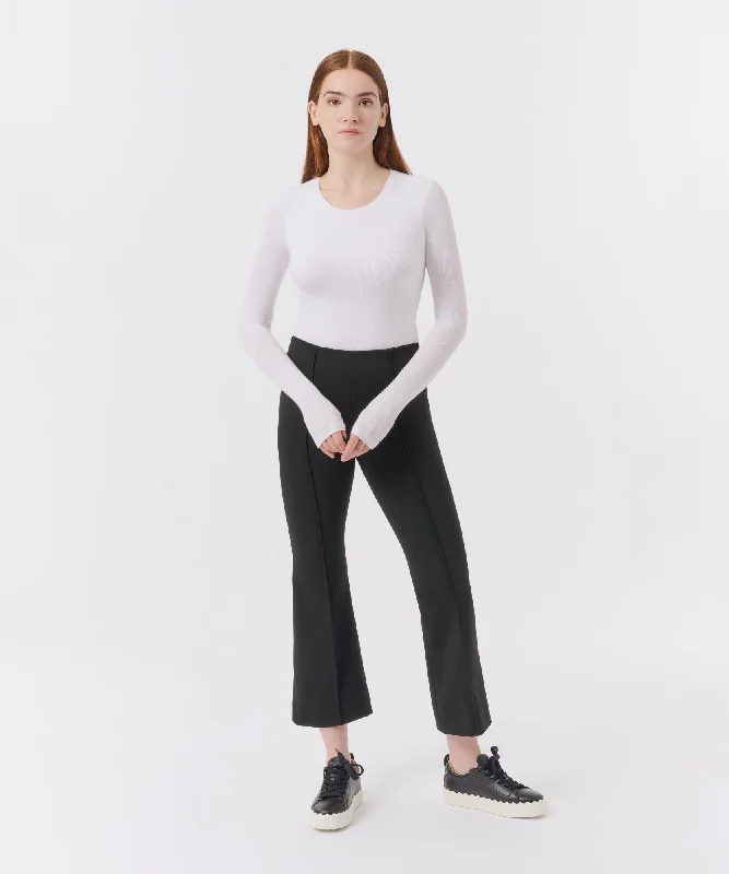 Fashion Deal Ponte Kick Flare Pant - Black