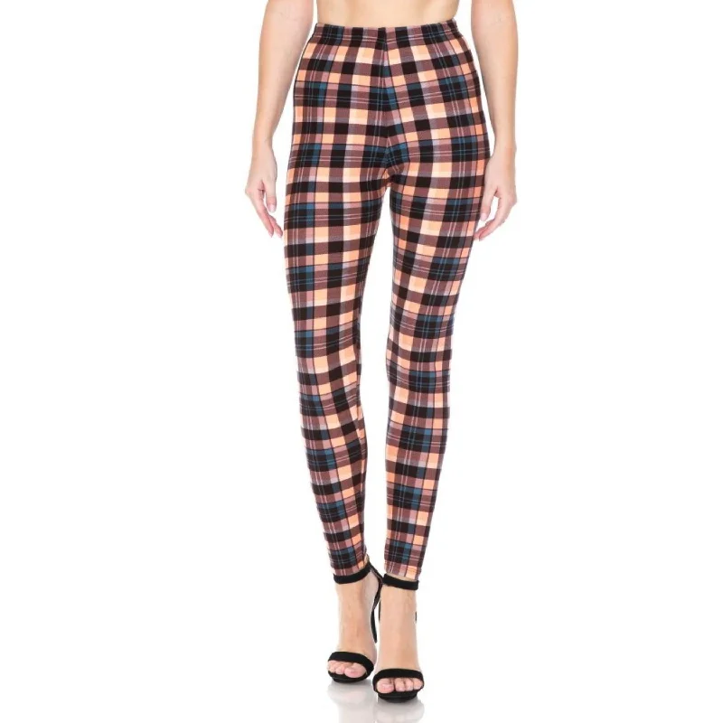 Hot Trends Multi Printed, High Waisted, Leggings With An Elasticized Waist Band