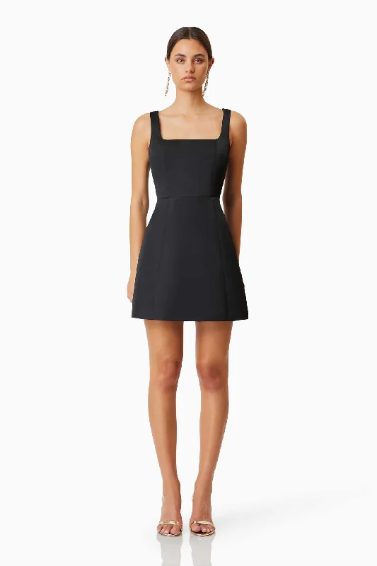 Mid - Week Surprise Amelie Mini Dress - Black