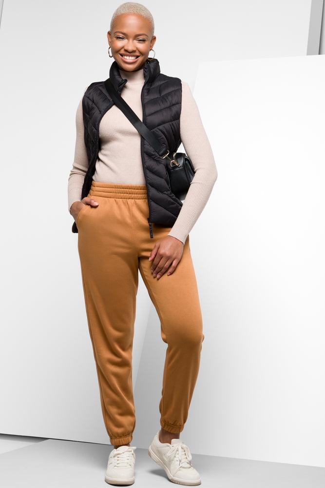 Elegant Attire For The Modern Lady Jogger Trackpants Brown