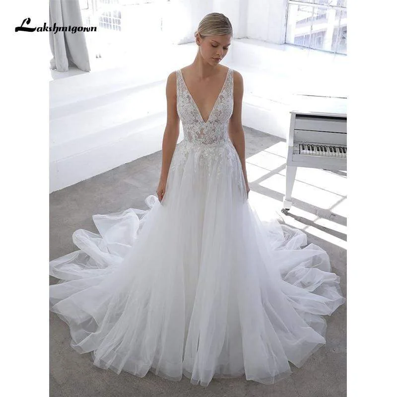 Modern Women's Fashion Roycebridal Beach Wedding Dresses Soft Tulle Lace