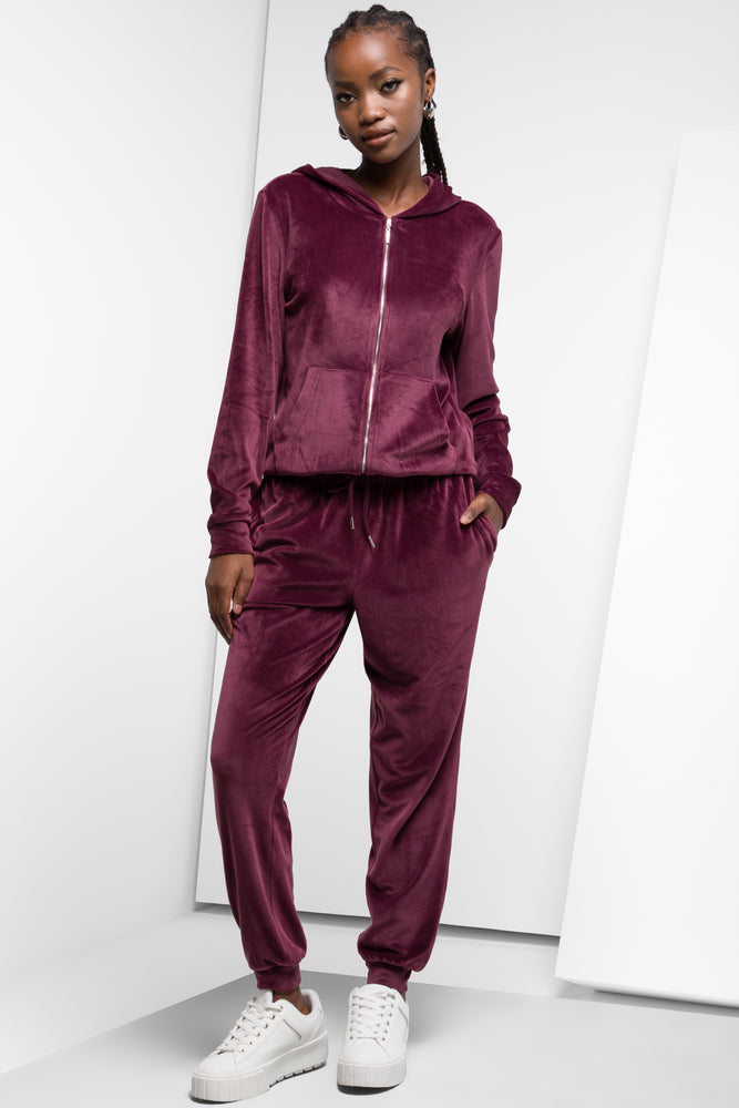 Chic Trends Unveiled Jogger Trackpants Burgundy