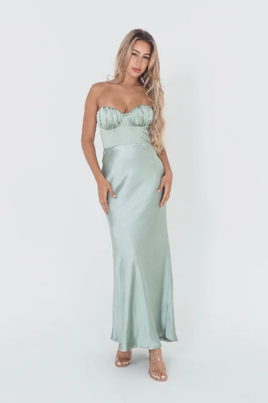 Chic Style, Always In Vogue Jose Maxi Dress - Pistachio