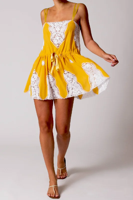 Formal Outfit Brielle Falcon Embroidery Mini Dress - Passionfruit