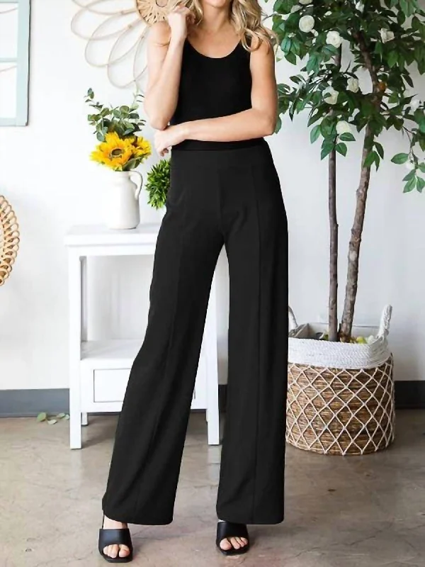 Limited - Time Bundle Women's Wide Leg Pants In Black