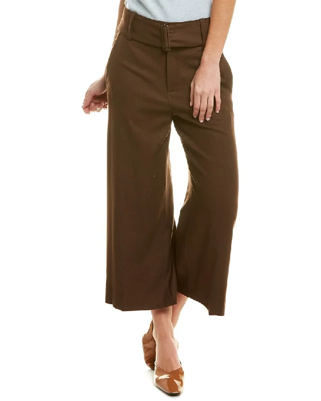 Modern Romance Vince Wide Leg Belted Wool-Blend Culotte