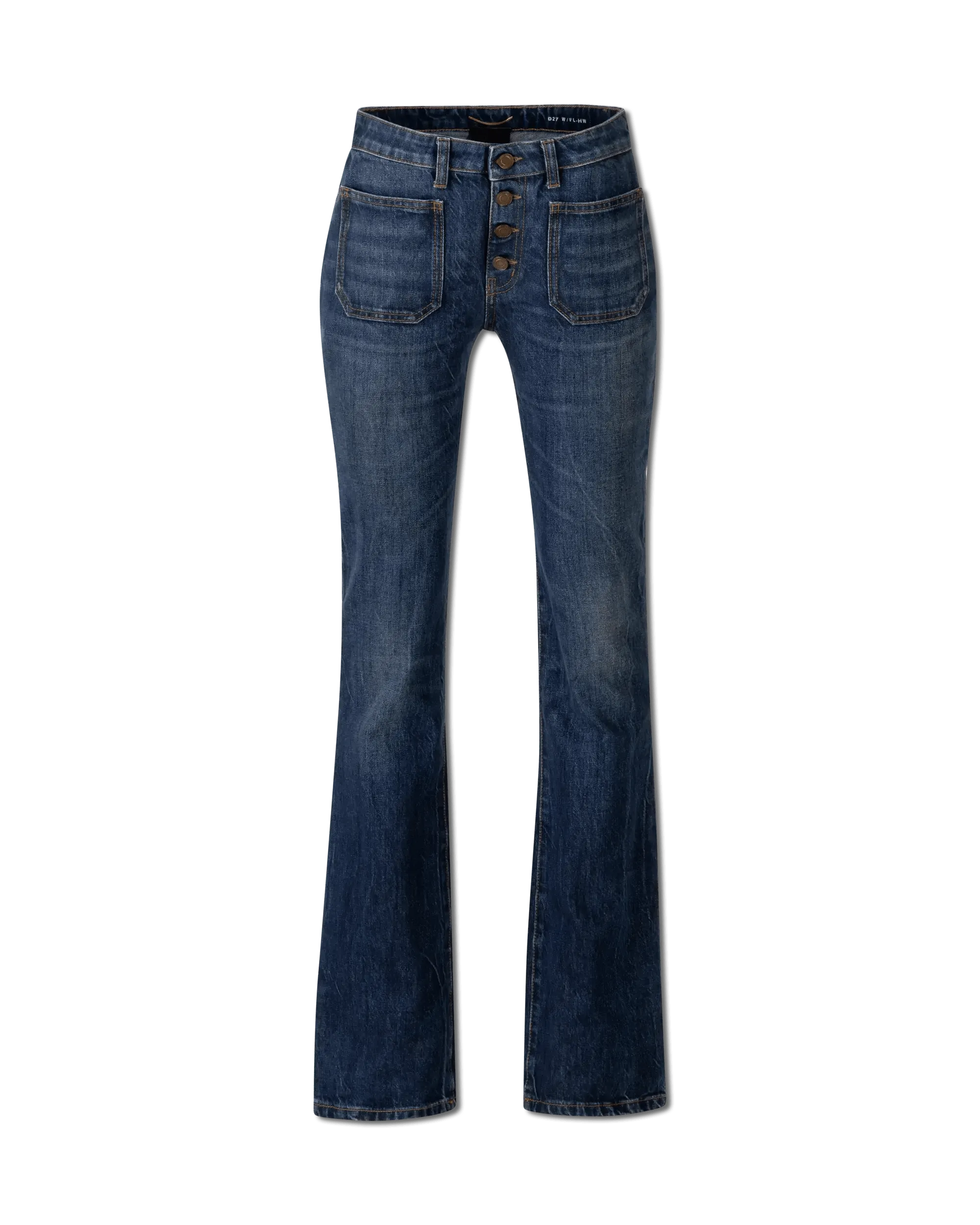 Cool Prices Flared Patch Pocket Jeans