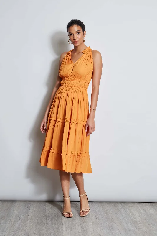 Summer Fashion T-Tahari Halter Midi Dress