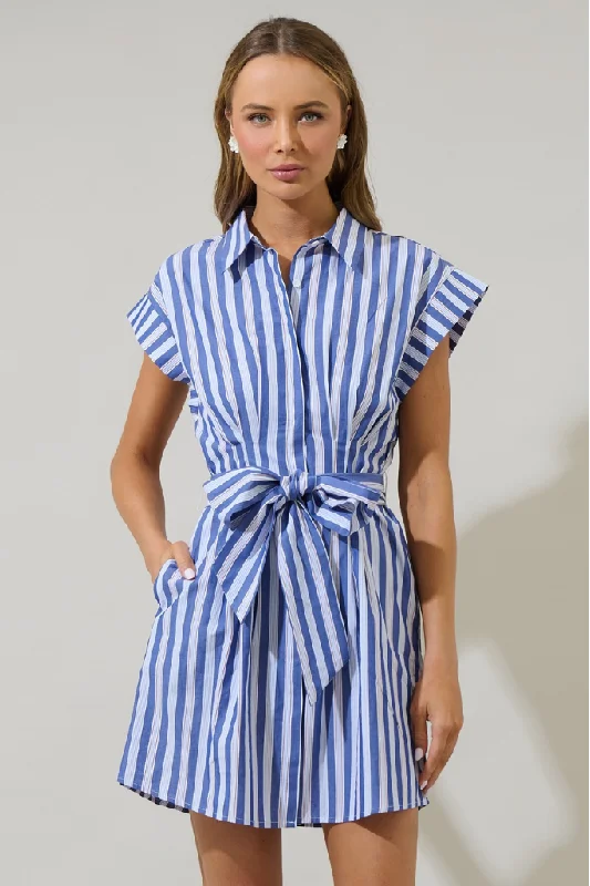 Coastal Beach - Inspired Style Samera Button Down Mini Dress