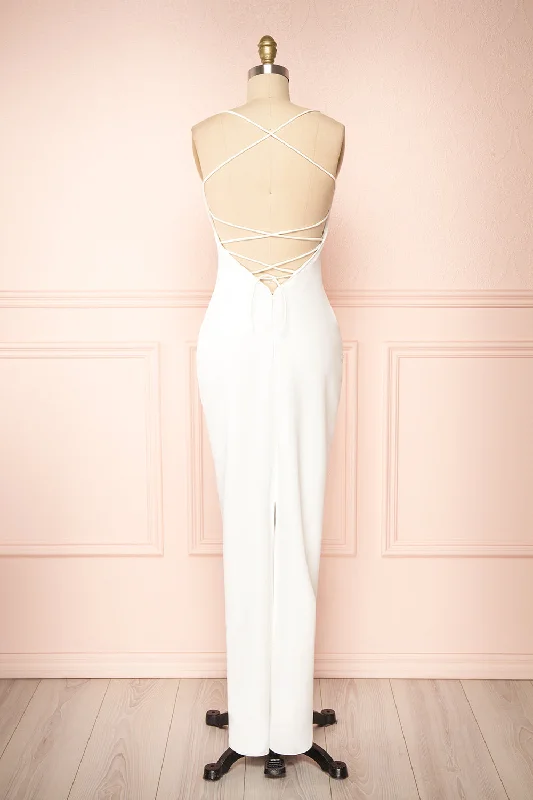 Modern Romance Alesia Ivory | Strapless Mermaid Maxi Dress