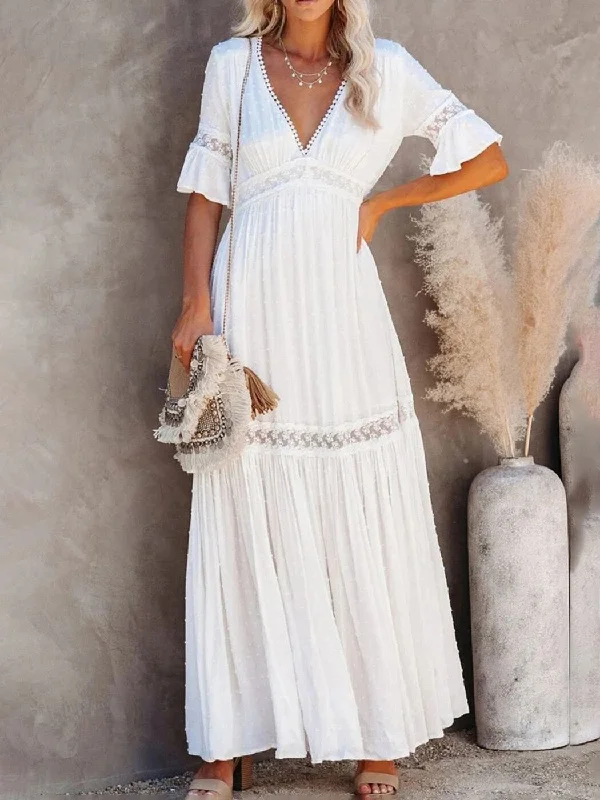 Fashion For Every Occasion BerriesJam - 2024 Trendy Pleated Ruffle Maxi Dress