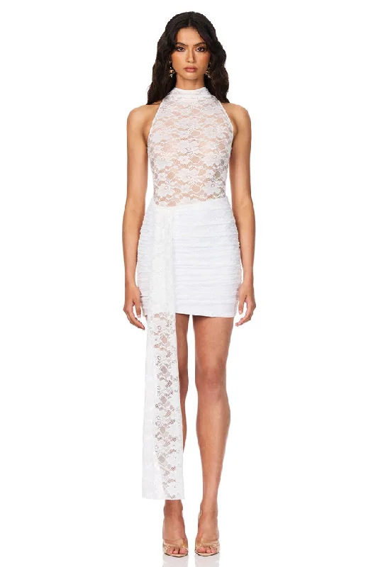 Elegant Ensemble Nookie Lene Lace Mini Dress - White