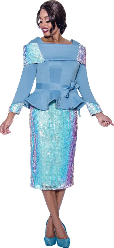 Mega Sale Divine Apparel SL1932W Long Sleeve Plus Size Formal Sequin Midi Dress