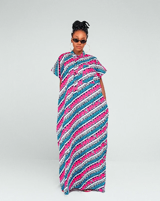 Wardrobe Update Palma Ankara Bubu Maxi Dress | African Print