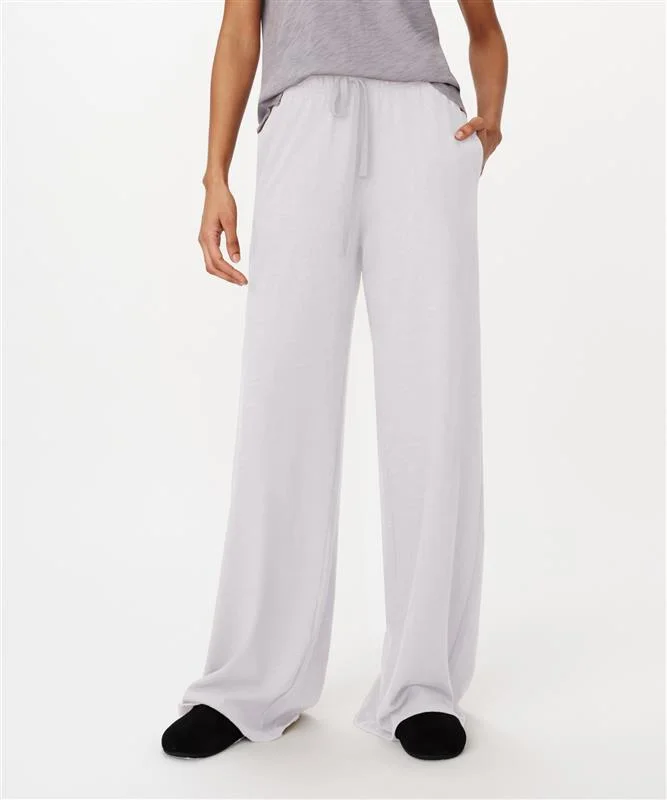 Fashion Sale Heavy Slub Jersey Wide Leg Pant - White