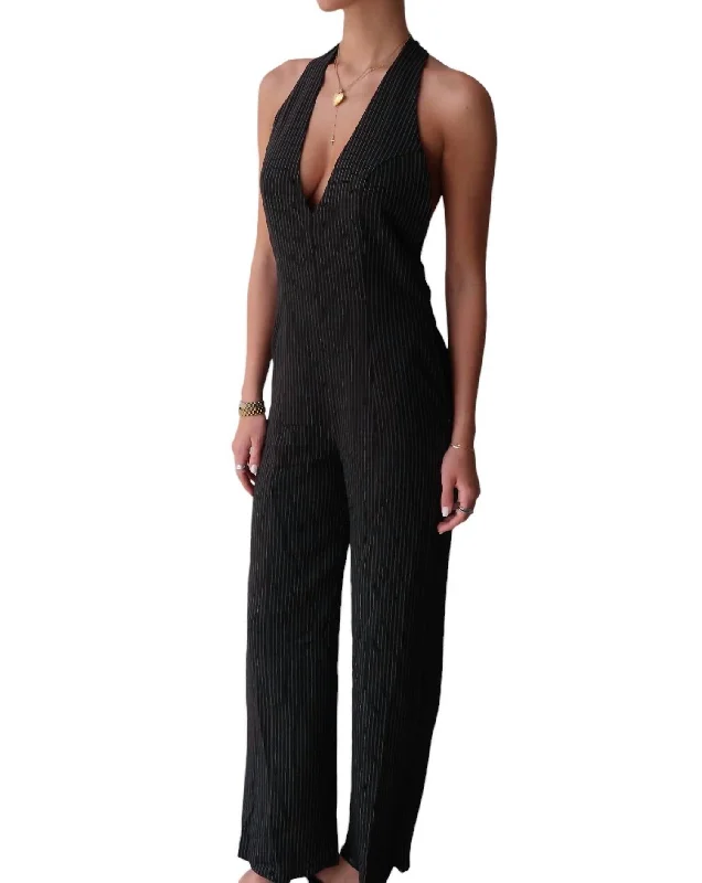 Casual Chic Reign Jumpsuit In Black