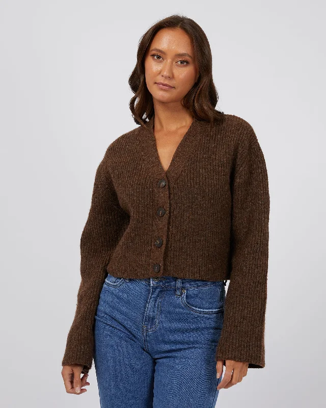 Athleisure Wear Special Offer Silent Theory Eden Knit Cardi Brown