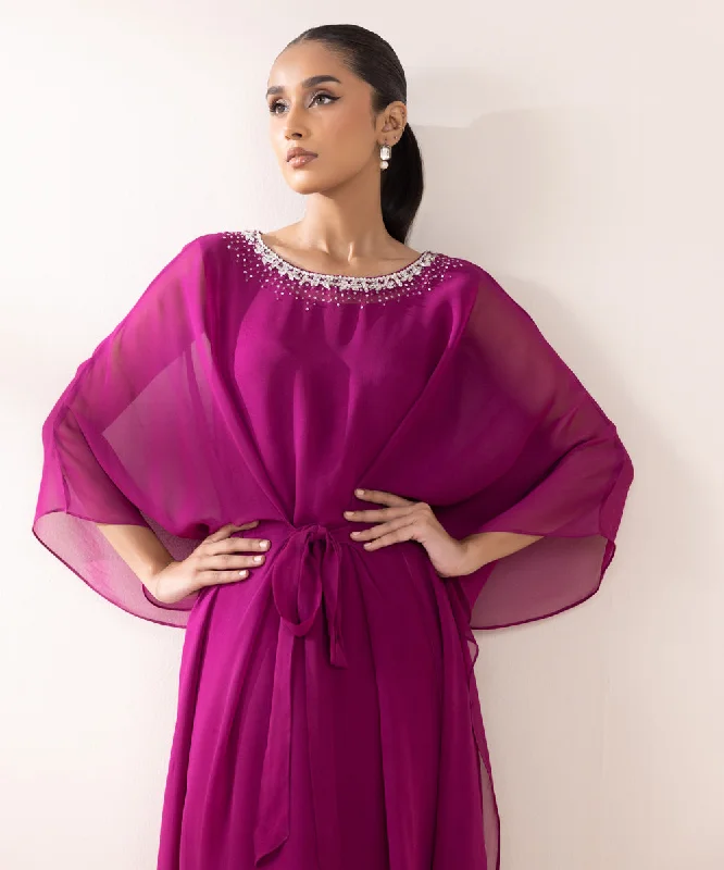 Fashion Sale Embellished Chiffon Kaftan