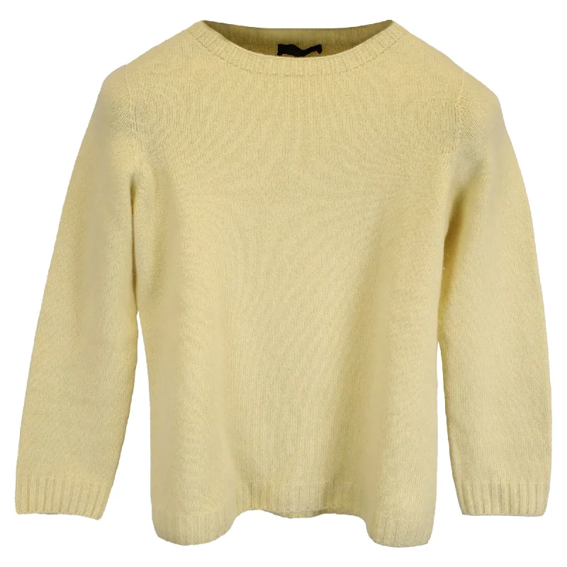 Today Only The Row Knitted 3/4 Sleeve Sweater in Yellow Cashmere