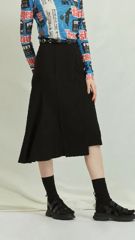 Artful Design Knitted Patchwork Skirt