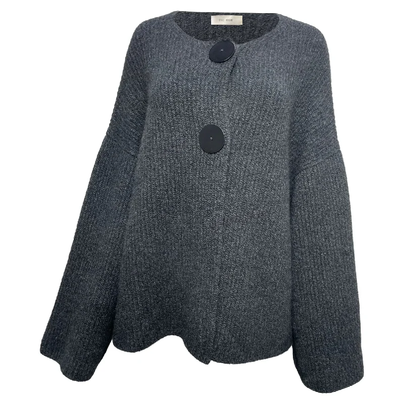 Flash Sale Th e Row Buttoned Cardigan in Grey Cashmere