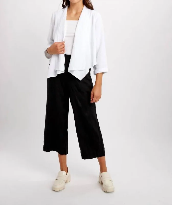 Big Savings On Minimalist Office Styles Woven Cardigan In White