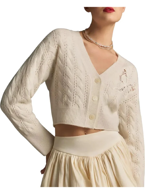 Chic Trend Collection Leota Cardigan In Marshmallow Bliss