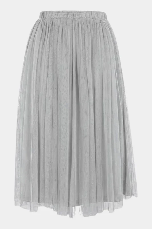 Trendsetter's Closet Merlin Grey Midi Skirt