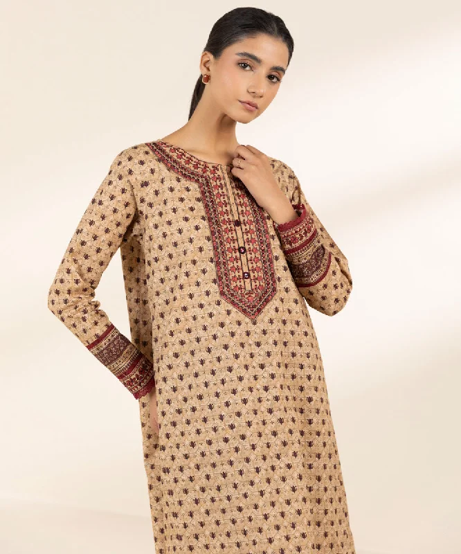 Elegant Attire For The Modern Lady Embroidered Cambric Flared Shirt