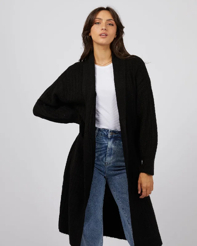 Daily Essentials All About Eve Serena Long Line Cardigan Black