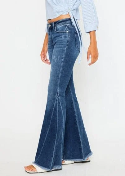 Contemporary Chic Kan Can Lainey Boho Flare Jeans