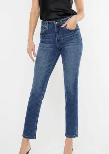 Early Access To Art Deco Styles Sale Kan Can Slim Straight Medium Wash Jeans