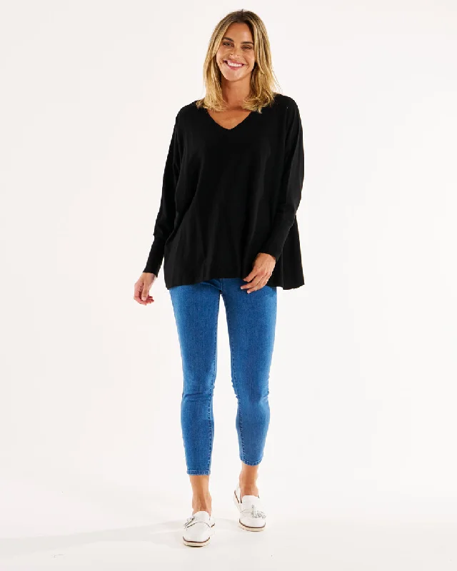 Vibrant Femme Fashion Betty Basics Destiny Knit Jumper Black