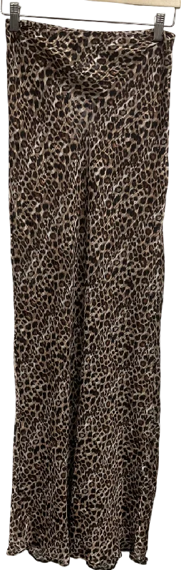 Update With Cottagecore Styles Lola Rae Brown Leopard Print Skirt UK S/M