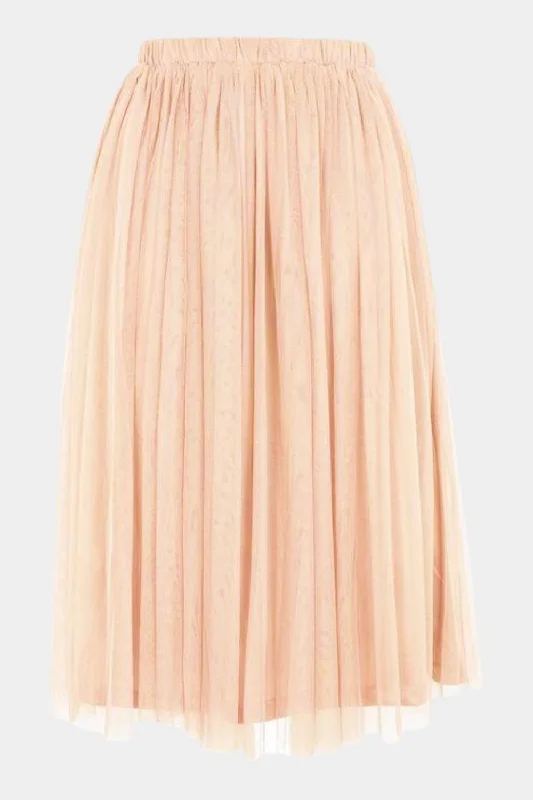 Chic Trend Collection Merlin Nude Midi Skirt