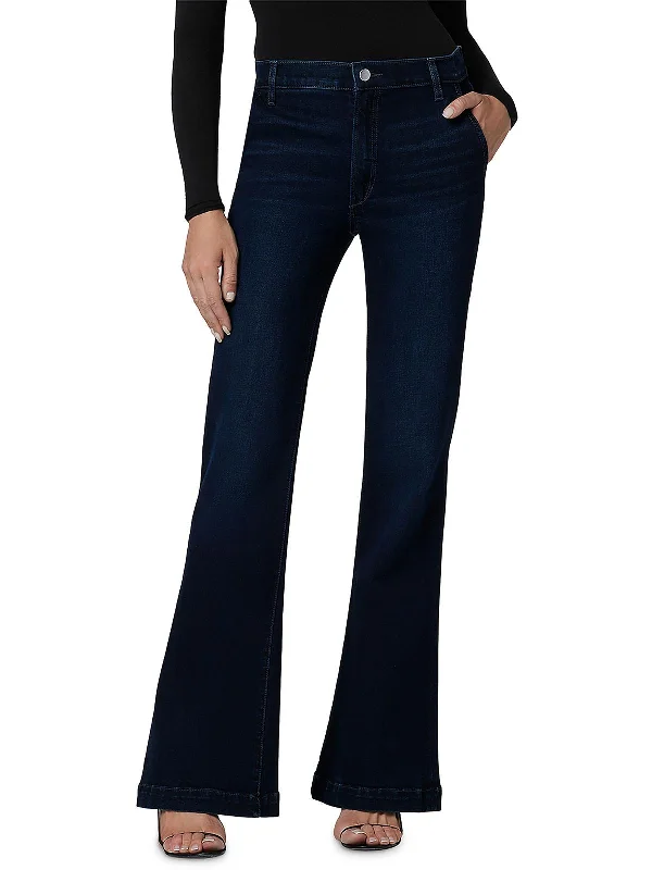 High End Women's Wear Womens High Rise Trousers Flared Jeans