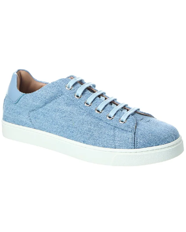 Feminine Charm Gianvito Rossi Low Loft Denim & Leather Sneaker