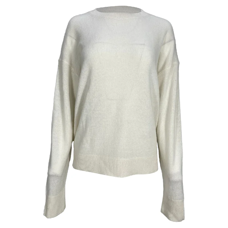 Weekend Special Theory Crewneck Sweater in Ivory Cashmere