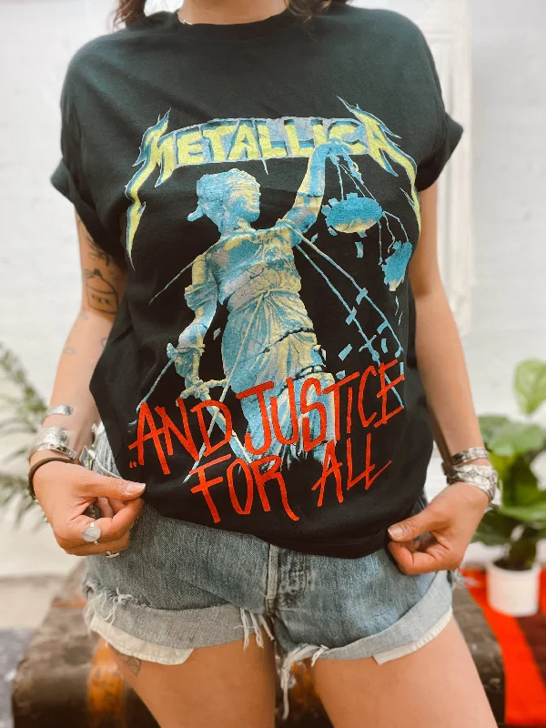 Classic Women's Fashion Metallica And Justice For All T-Shirt