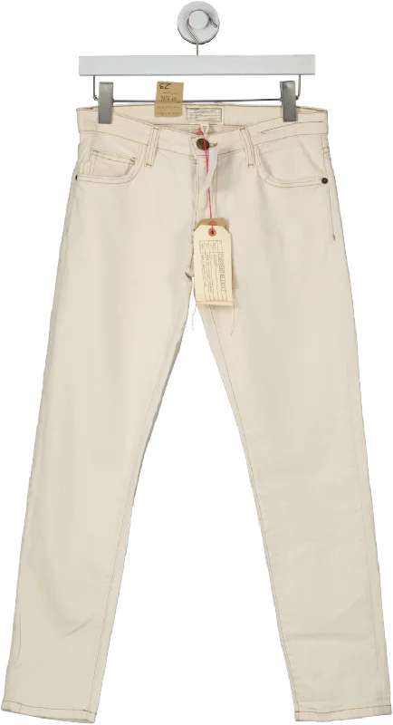 Shop Sale Items Current/Elliott Cream The Fling Slim Boyfriend Jeans BNWT W23