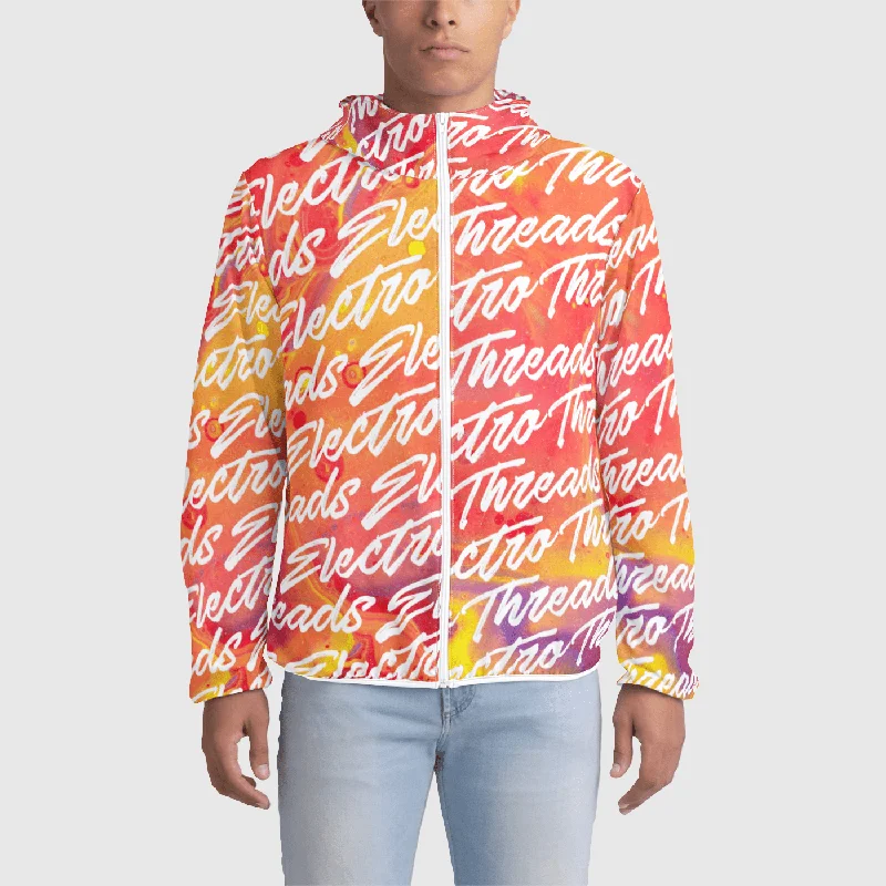 Exclusive Designer Collection NEON SCRIPT Mens Windbreaker